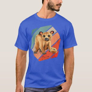 Hea Vintage Retro Kinkajou Prehensile Animal Night T Shirt