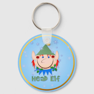 Head älva Keychains Nyckelring