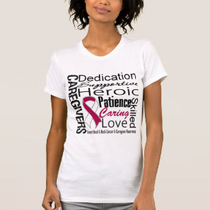Head Collage för nackecancerCaregivers T Shirt