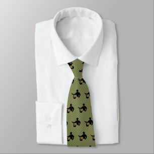 Head Cook - Novelty Cooking Guy Motif på Stripe Slips