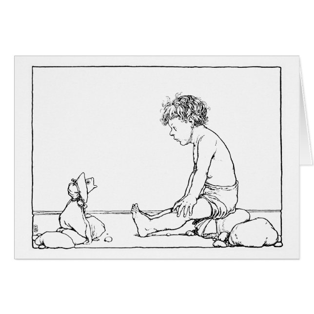 Head docka för fisk hälsningskort (Framsidan Horizontal)