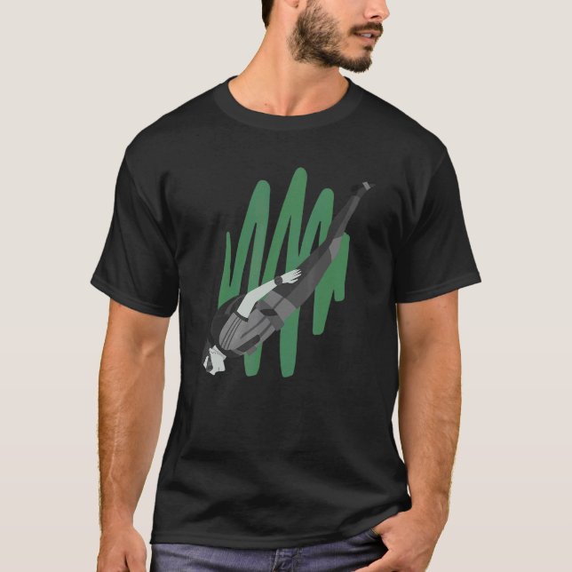 Head Down Flygande Fallskärmshopp T Shirt (Framsida)