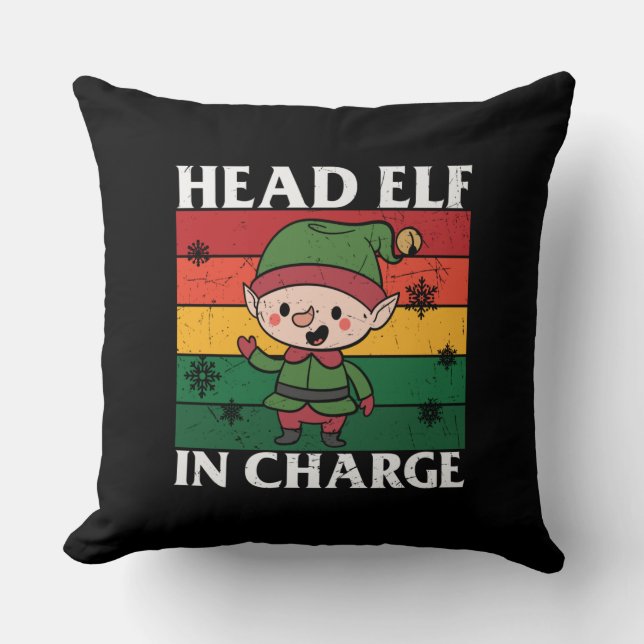 Head Elf In Charge Kudde (Framsida)