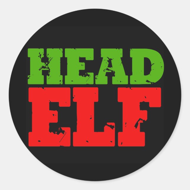 HEAD ELF RUNT KLISTERMÄRKE (Framsida)