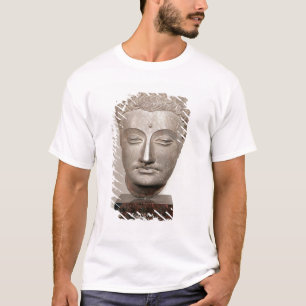 Head från en staty av Buddhaen, från Tee