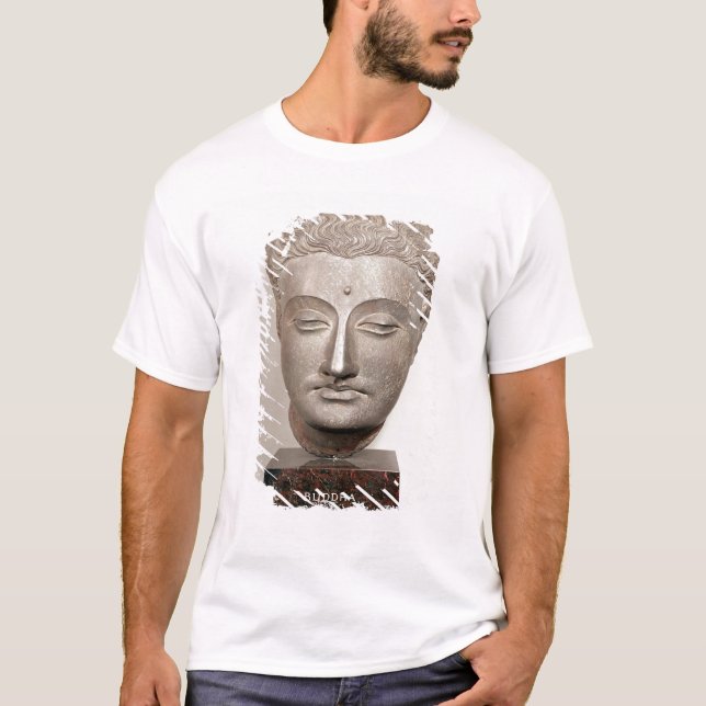 Head från en staty av Buddhaen, från Tee (Framsida)