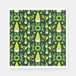 Head Garden Gnome Gardener Pappersservett