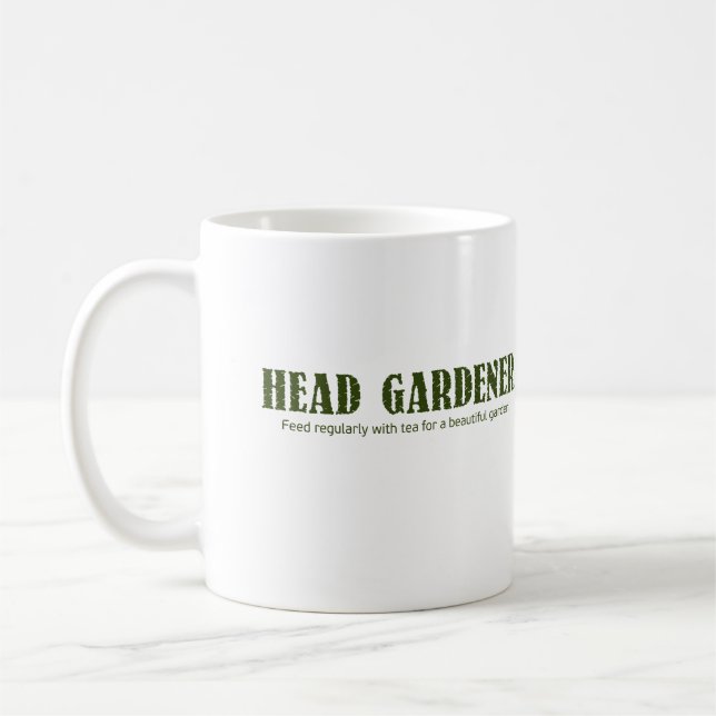 "Head Gardener", tryckt Gift Kaffe/Tea Mugg (11oz) (Vänster)