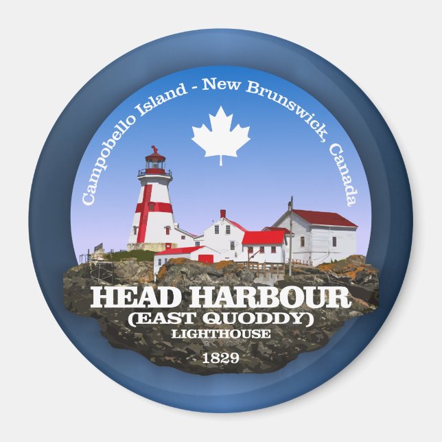 Head Harbour Lighthouse Magnet (Framsidan)