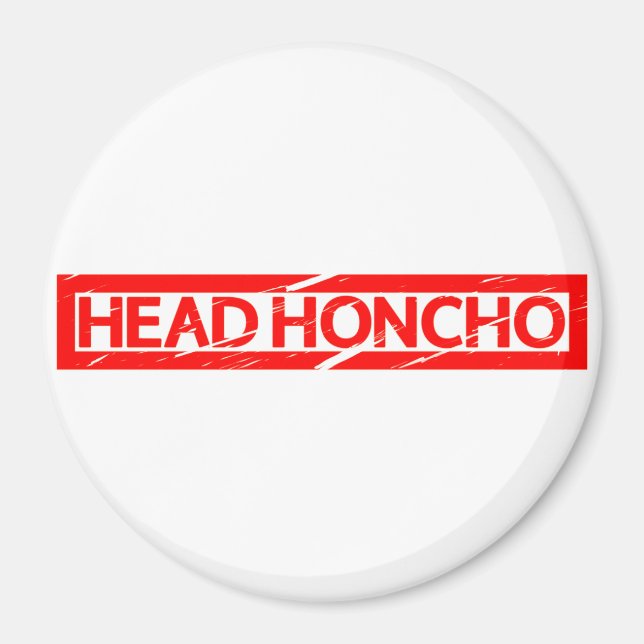 Head Honcho Frimärke Magnet (Framsidan)