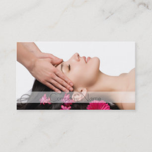 Head hus för massage-/skönhetsalongSpa Visitkort