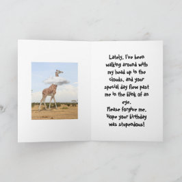 HEAD IN THE CLOUDS - BELATED BIRTHDAY CARD HELGKORT