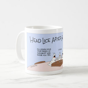 Head lice efter ett ryktesnitt kaffemugg