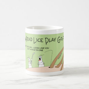 Head Lice som leker golf Kaffemugg