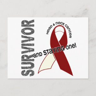 HEAD NACKE CANCER Survivor 1 Vykort