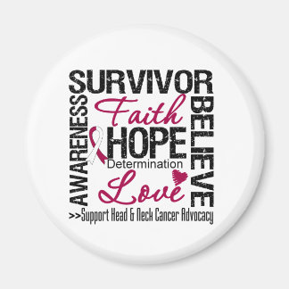 Head Nacke Cancer Survivors Motto Magnet