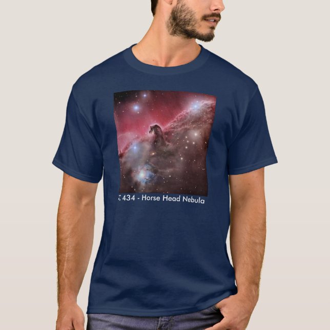 Head Nebula för häst T Shirt (Framsida)