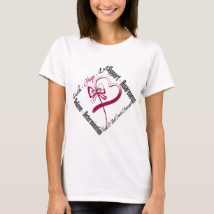 Head och för nackecancertro för hopp för kärle t-shirt