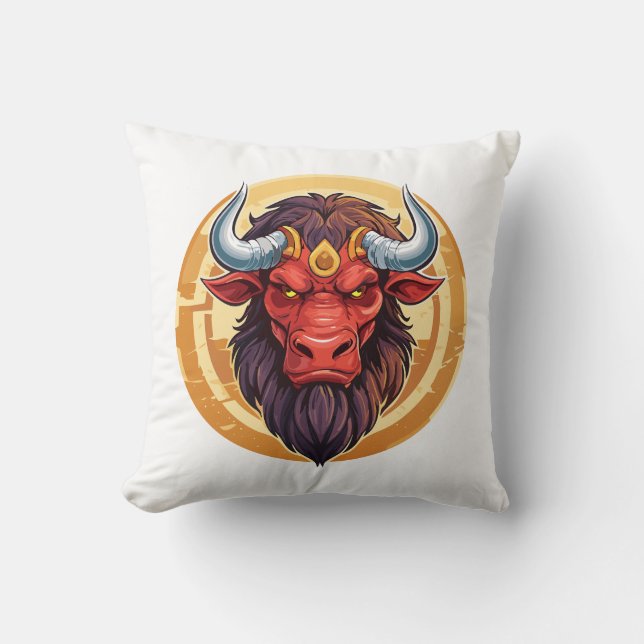 Head of a minotaur from greek mythology kudde (Framsida)