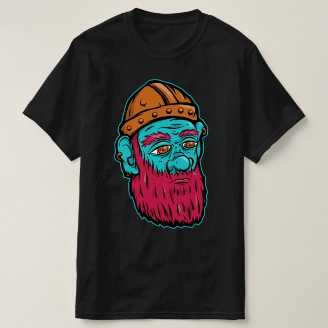 Head of the Dwarven Miner T Shirt (Design framsida)