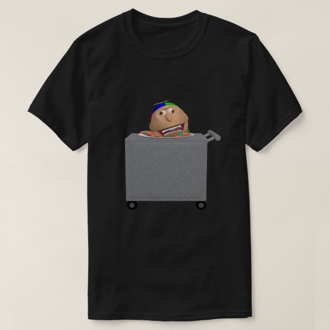 Head on a Plate on Cart (No lid) T-shirt  (Design framsida)