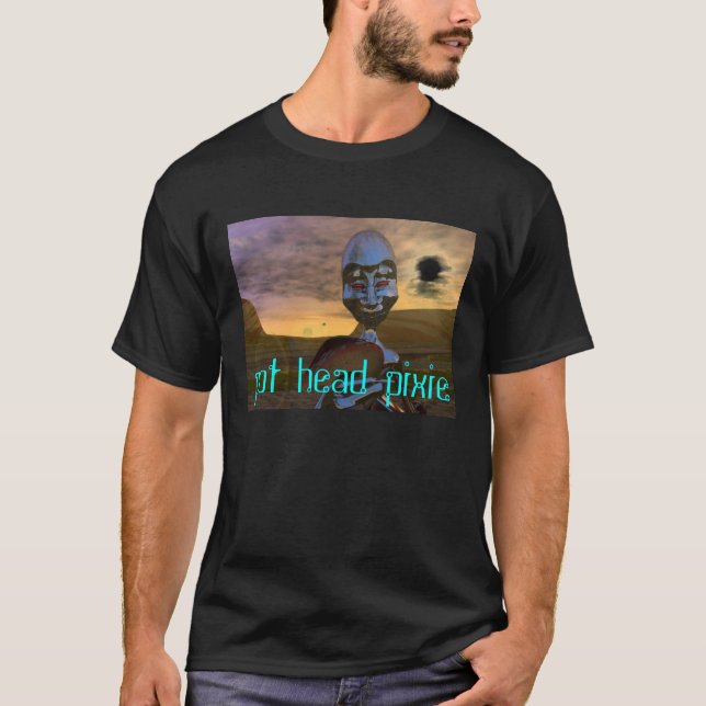 head skälmskt naturväxen för kruka tee shirt (Framsida)
