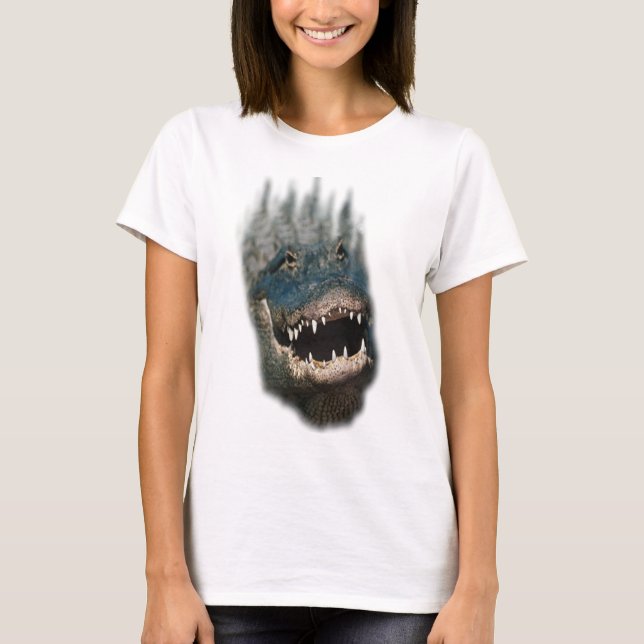 Head Skjuta-Enorma reptilar för alligator Tee Shirt (Framsida)