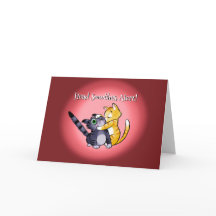 HEAD SMOOCHES VALENTINE KATTER av Jeff Willis Art