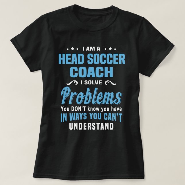 Head Soccer Coach T Shirt (Design framsida)