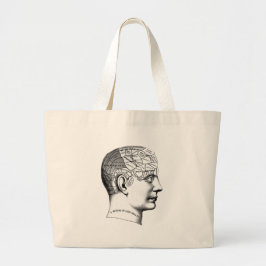 Head svartvitt för Phrenology Jumbo Tygkasse