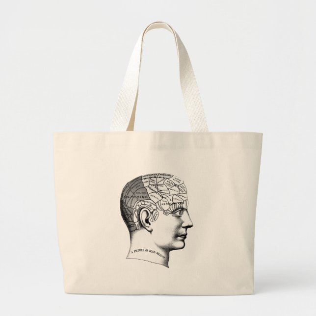 Head svartvitt för Phrenology Jumbo Tygkasse (Framsidan)