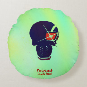 Head symbol för självmordSquad Deadshot Rund Kudde