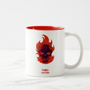 Head symbol för självmordSquad   Diablo Två-Tonad Mugg