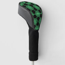 Head Täcka-Shapar för Golf av grönt på svart