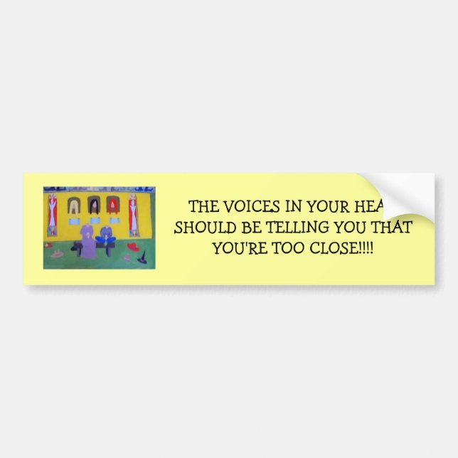 HEAD TALK BUMPER STICKER BILDEKAL (Framsidan)