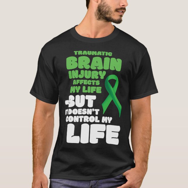 Head TBI Survivor Awareness Gift Traumatic Brain I T Shirt (Framsida)