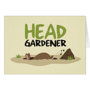 Head trädgårdsmästareillustration hälsningskort