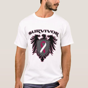 Head vapensköld för nackecanceröverlevande tee shirt