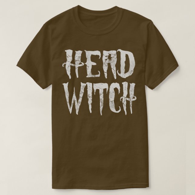 Head Witch Halloween Funny Vuxen humor T Shirt (Design framsida)