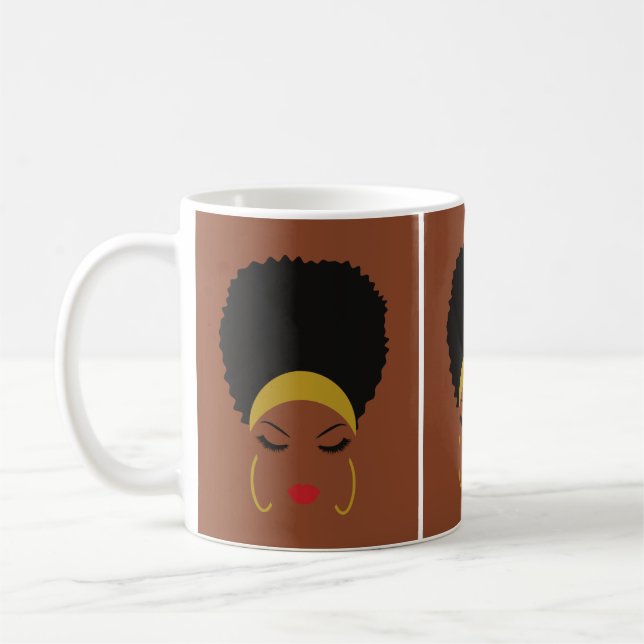 Headband & Afro Puff Mugg (Vänster)