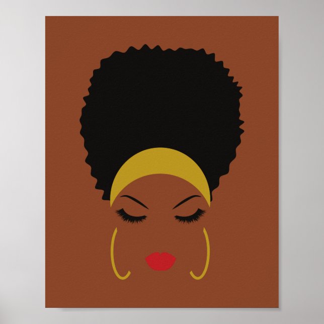 Headband & Afro Puff Poster Art (Framsidan)