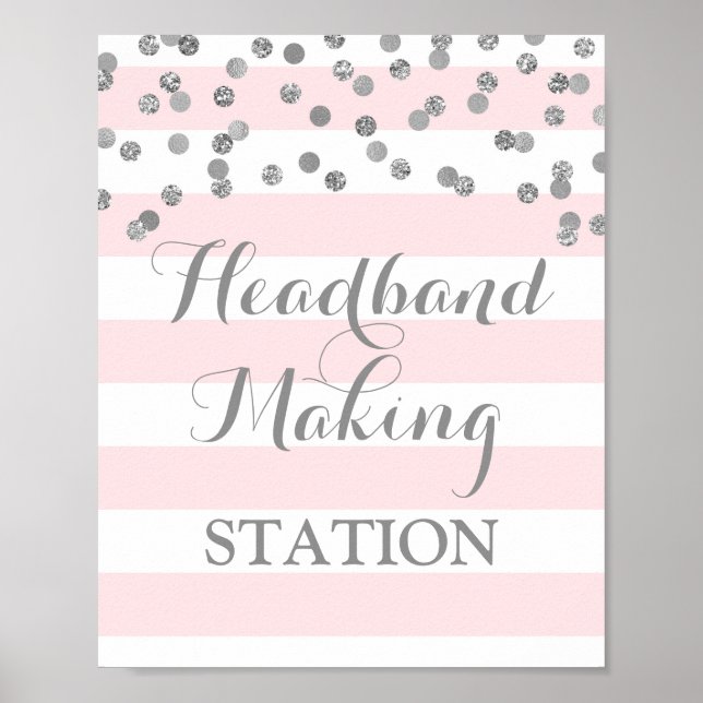 Headband Skapar Station  Rand Silver Poster (Framsidan)