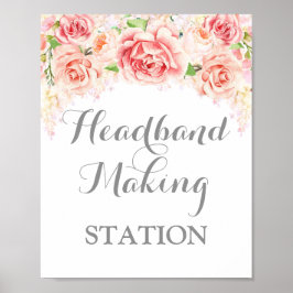 Headband Skapar Station Rosa Watercolor Poster