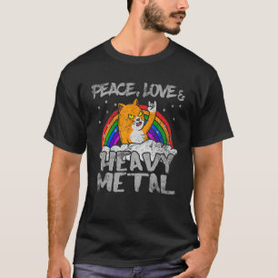 Headbanging Cat Instrumentalist Rock musik Musicia T Shirt