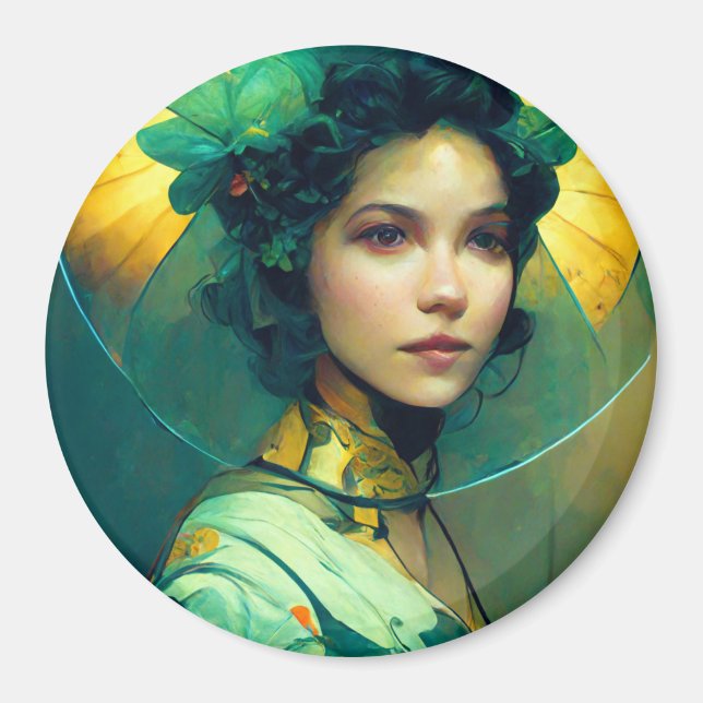 Headdress Fantasy Sci-Fi Magnet (Framsidan)