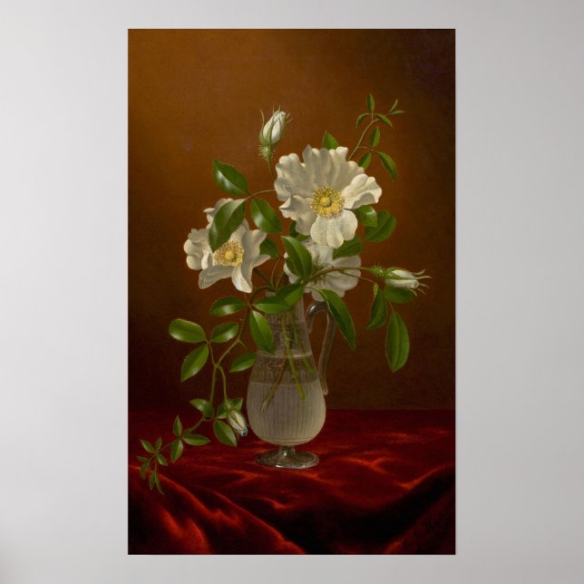 Heade - Cherokee Rosor I En Glasvas Poster (Framsidan)