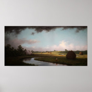 Heade - Newburyport Marshes närmar sig Storm Poster