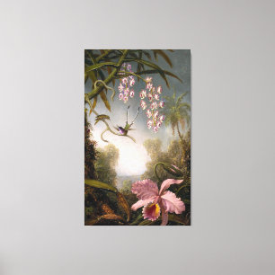 HEADE - Orchids and Spray Orchids with Humminbird Canvastryck