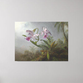 HEADE - Rosa Orchids and Hummingbird on a Twig - Canvastryck