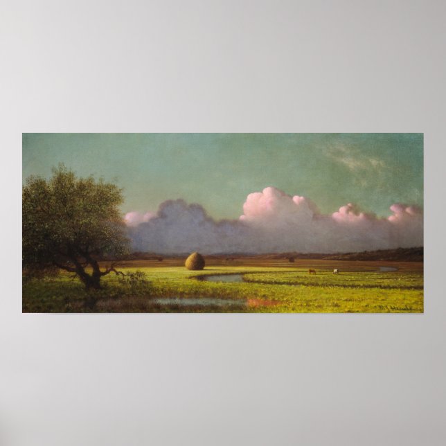 Heade - solljus och skugga, Newbury Marshes Poster (Framsidan)
